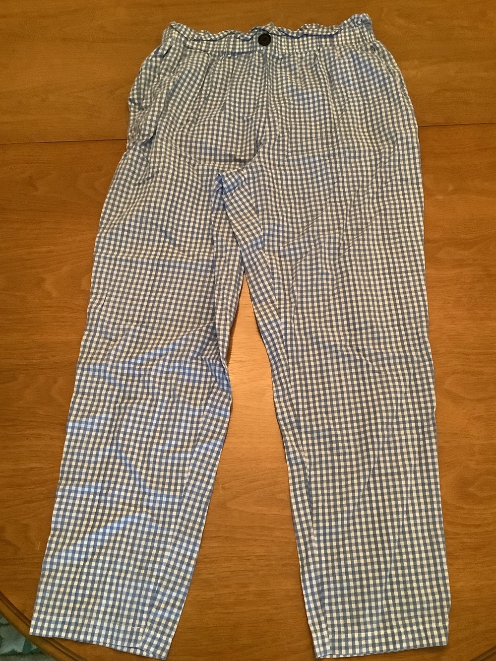 Light Blue Gingham Women’s Pants